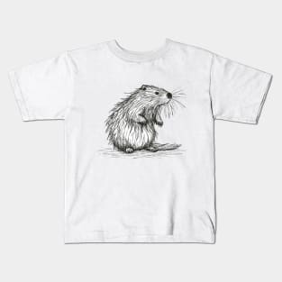 Cute Beaver Kids T-Shirt